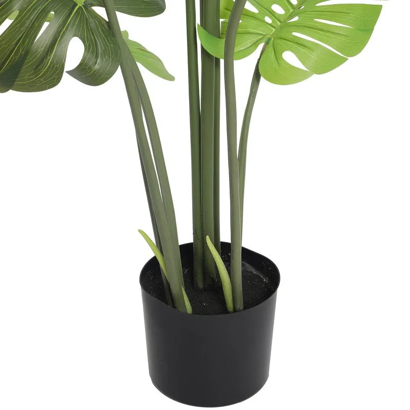 CalmCanopy Artificial Plant With Black Plastic Pot - 3.9 ft media 5