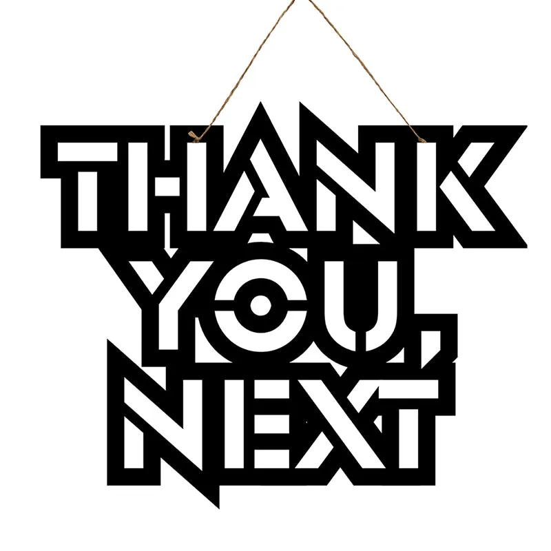 Thank You Next Mild Steel Wall Accent media 3