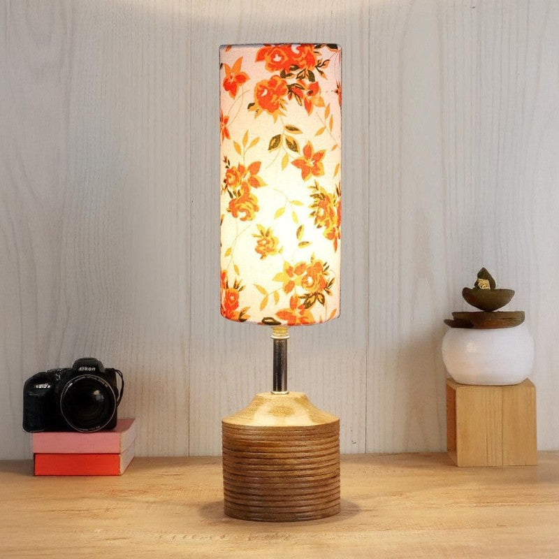 Floral Salad Fabric Table Lamp - Multicolor