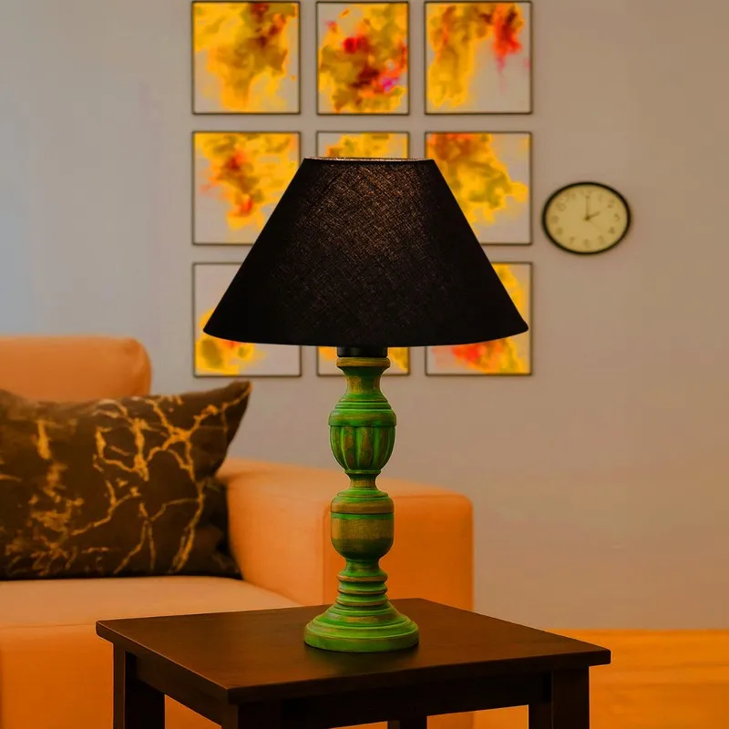 Arvello Ziora Wooden Table Lamp - Black media 3