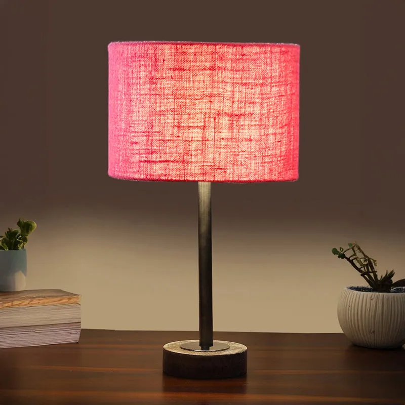 Sienna I Rodin Wooden Table Lamp - Pink,Silver,White media 1