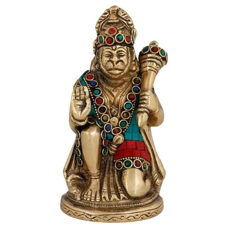 Handpainted Hanuman Idol media 3