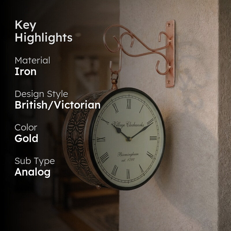 Elton Double Sided Station Clock media 2