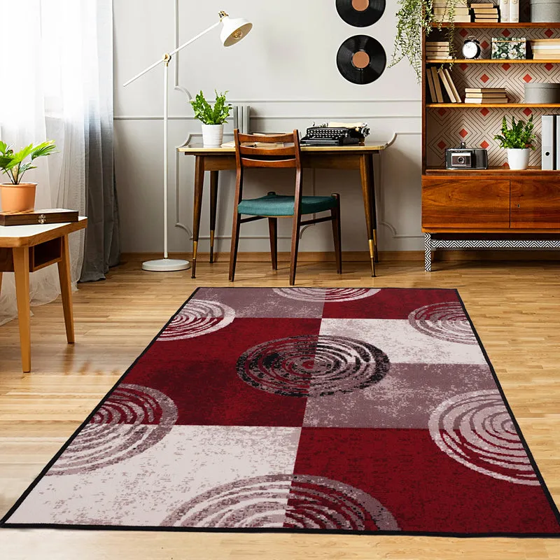 Crimson Fractals Anti-Skid Carpet media 3