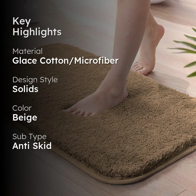 Toronto Touch Microfiber Bath Mat - Beige media 2