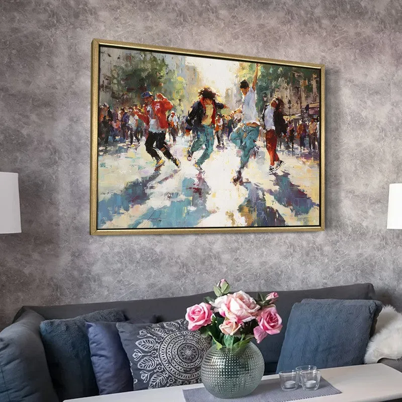 City Moves Canvas Wall Painting With Frame media 6