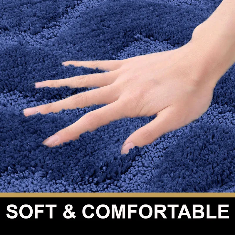 Scotch Stripes Microfiber Bath Mat - Blue media 3