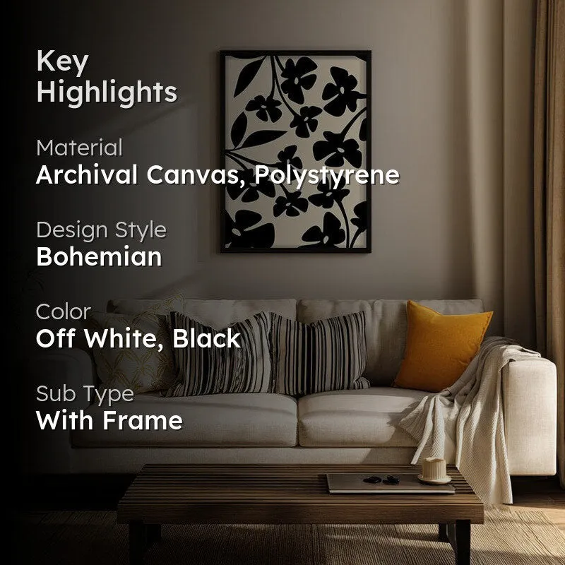 Noir Garden Canvas Wall Painting With Black Frame media 2