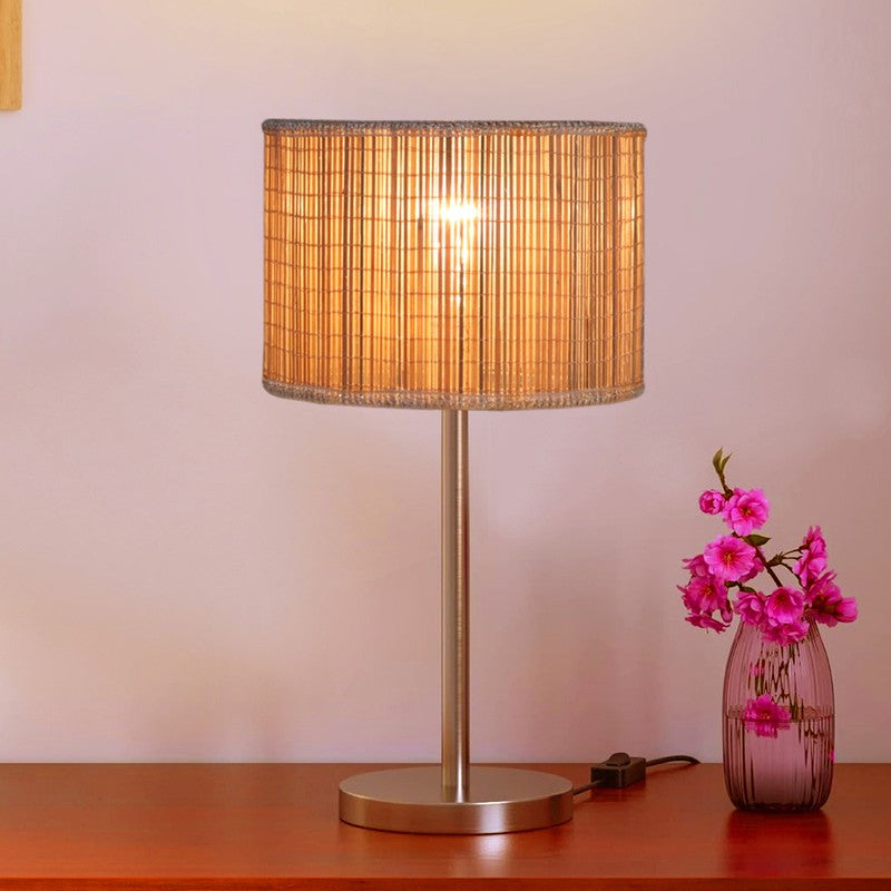 Noctra Glow Metal Table Lamp - Beige media 3