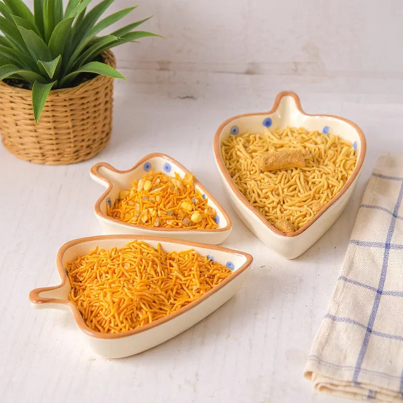 Polkae Brown Ceramic Platter - Set Of Three media 5