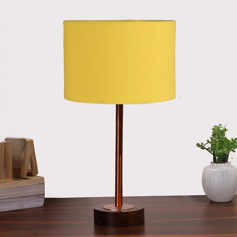 Cotin I Rodin Wooden Table Lamp - Yellow,Copper,Brown media 3
