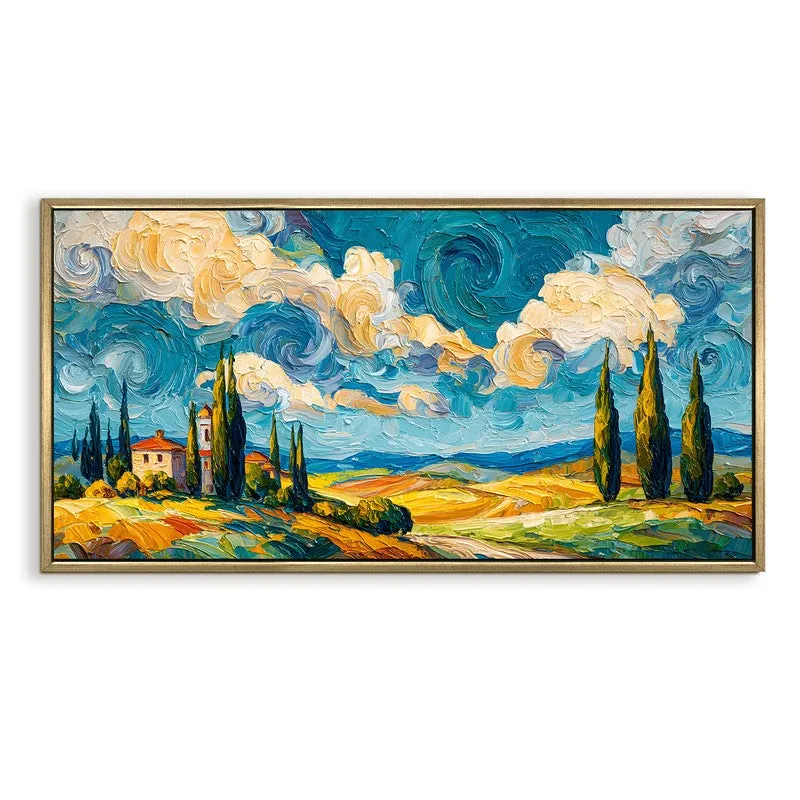 Wandering Skies Canvas Wall Painting With Frame media 3