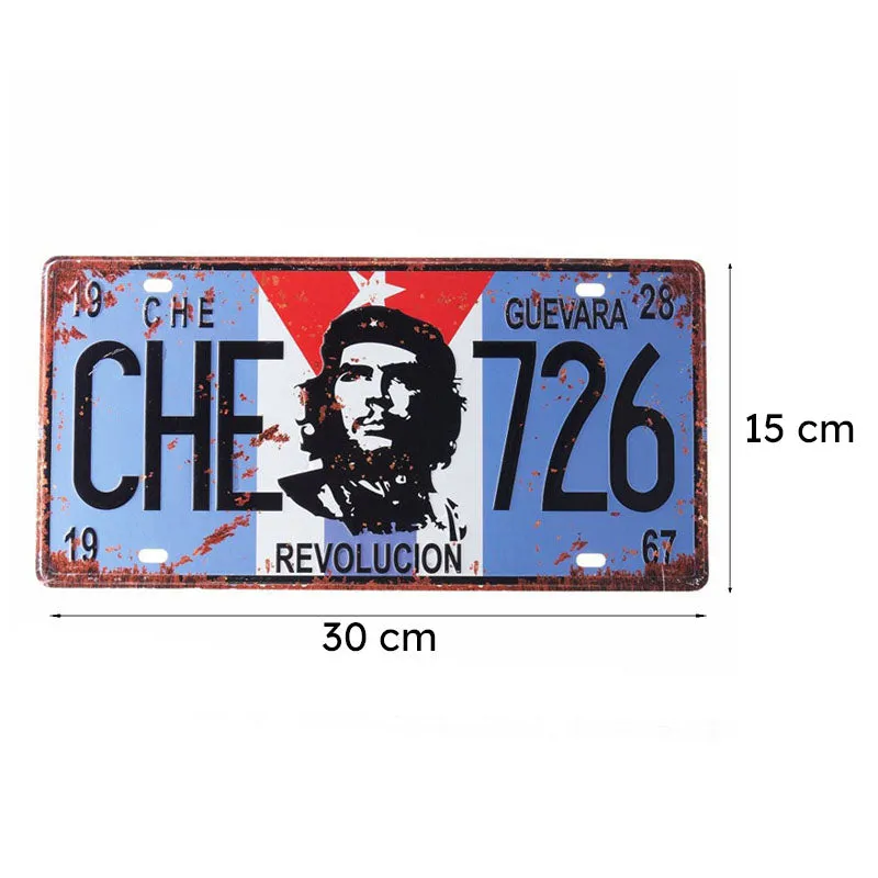Che 726 Number Plate Metal Wall Accent media 5