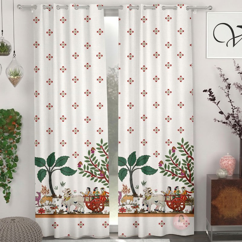 FloralBloom Curtains - Set of Two