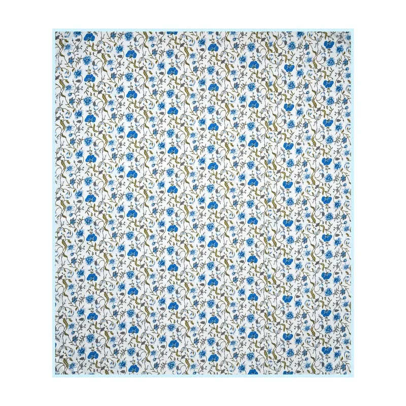 Wrapo Printed Cotton Dohars (Blue) - 170 GSM media 3