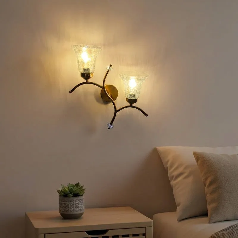 Aurelia Glow Twin Glass Wall Lamp - Transparent media 1