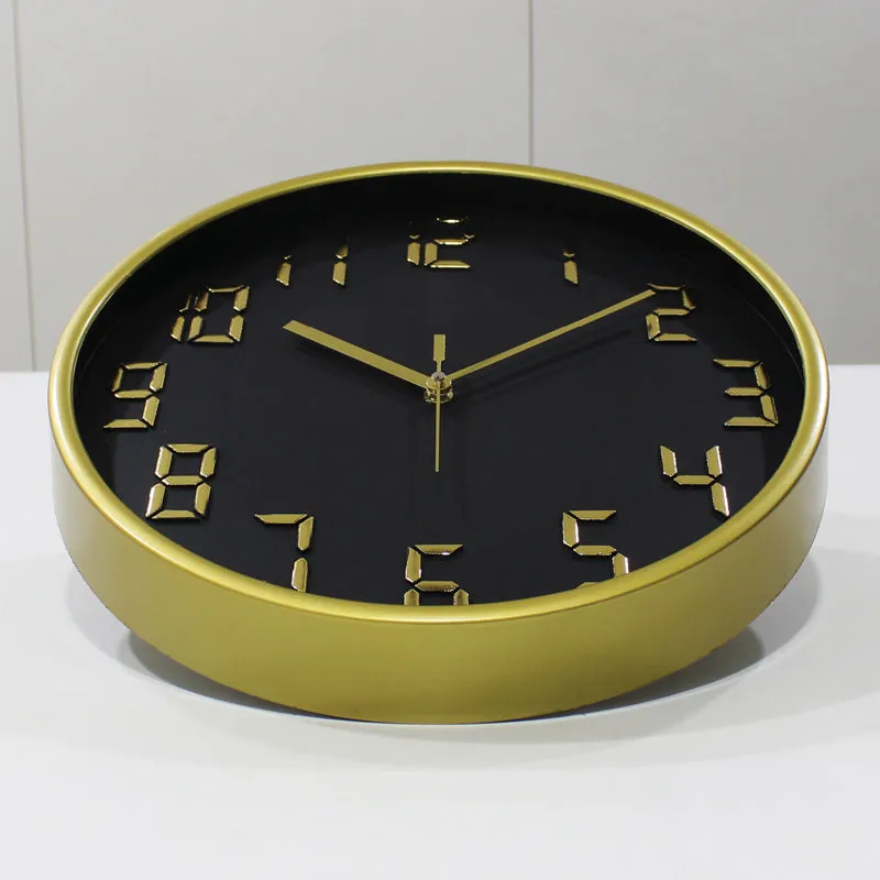 Centura Analog Wall Clock - Gold, Black media 5