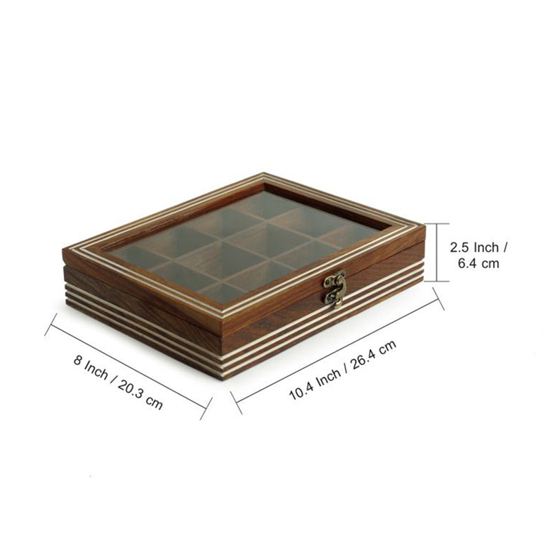 Spice Grid Food Safe Sheesham Wood Masala Box - 90 ML media 8