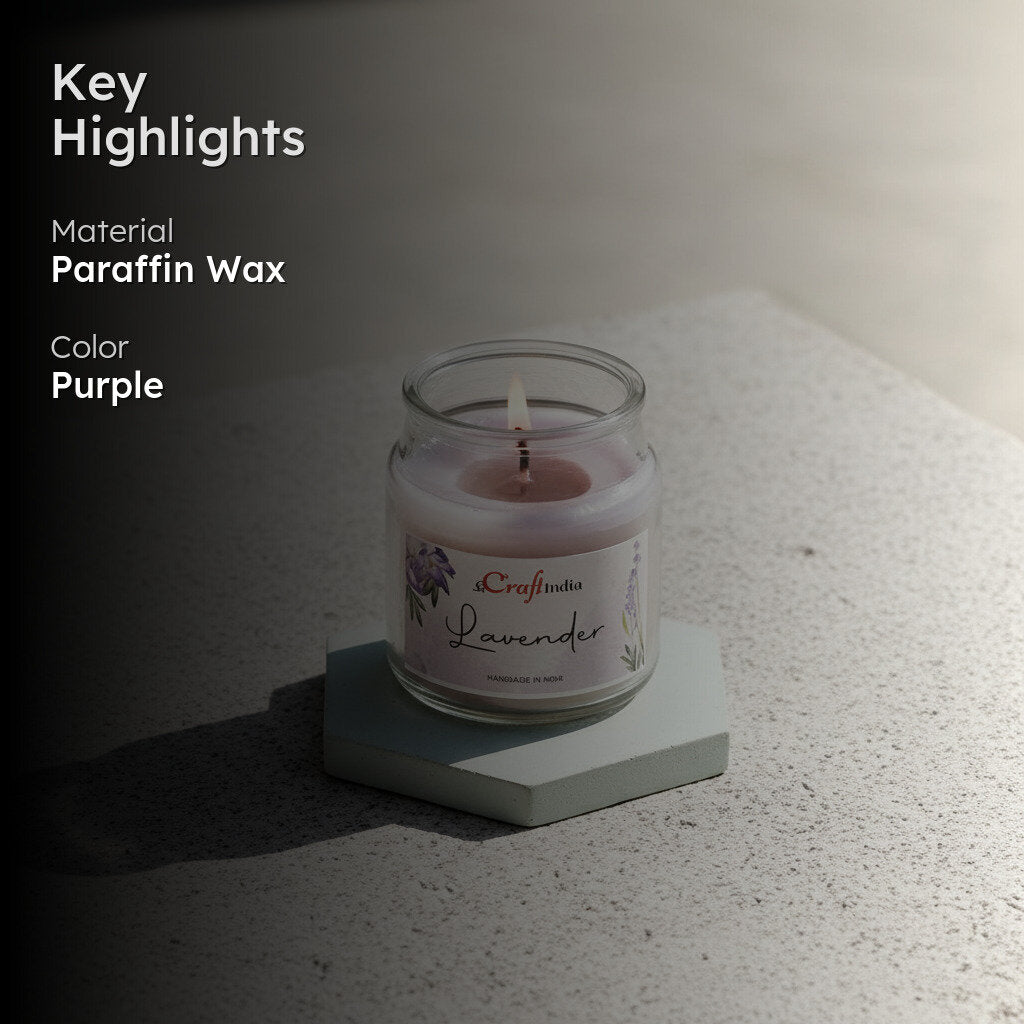 Nithya Lavender Scented Jar Candle media 3