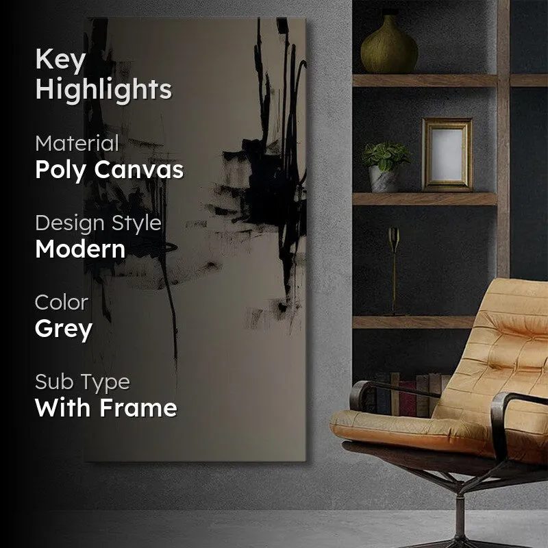 Monochrome Abstract Wall Painting media 2