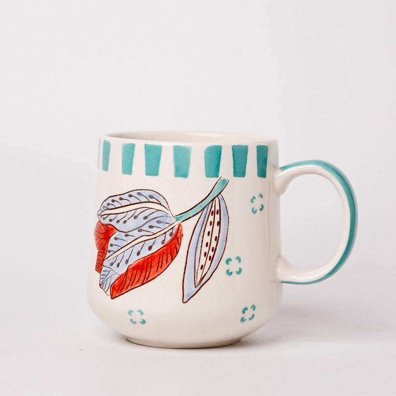 Stripe & Stem Ceramic Coffee Mug (385 mL) media 8