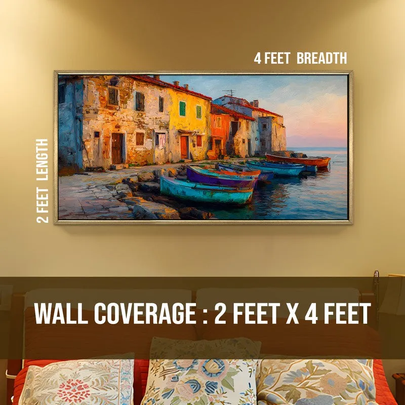 Coastal Silence Canvas Wall Painting With Frame media 9