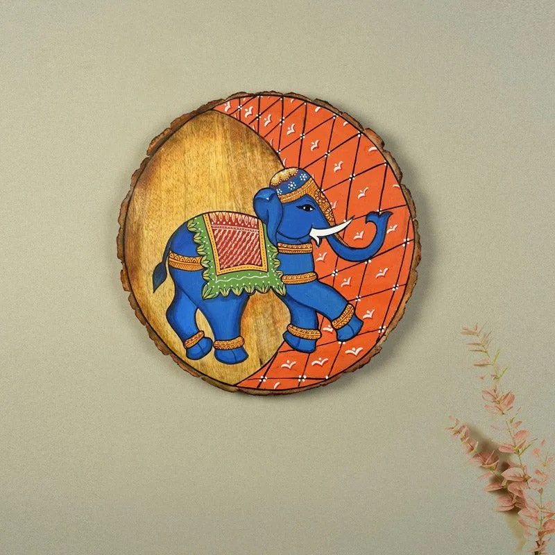 Neel Gajaraj Pichwai Handpainted Wall Plate media 1