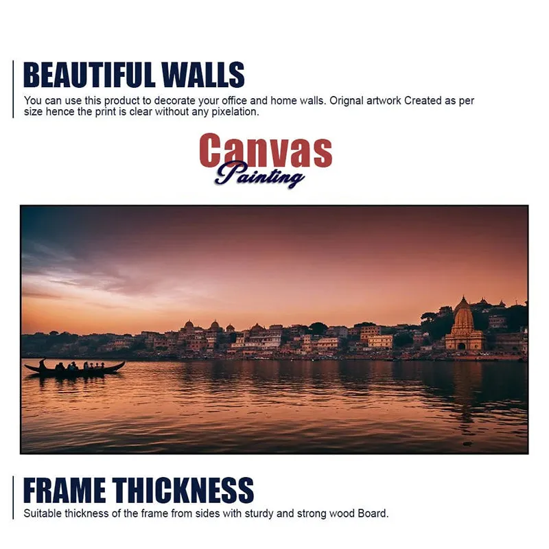 Varanasi Vista Canvas Wall Painting media 8