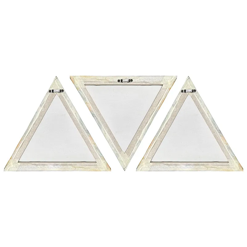 Ember Triad Abstract Canvas Wall Art - Set Of Three media 4