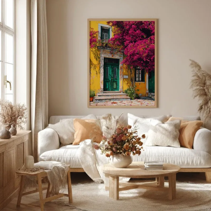 Blooming Wall Canvas Wall Painting - Brown Frame media 4