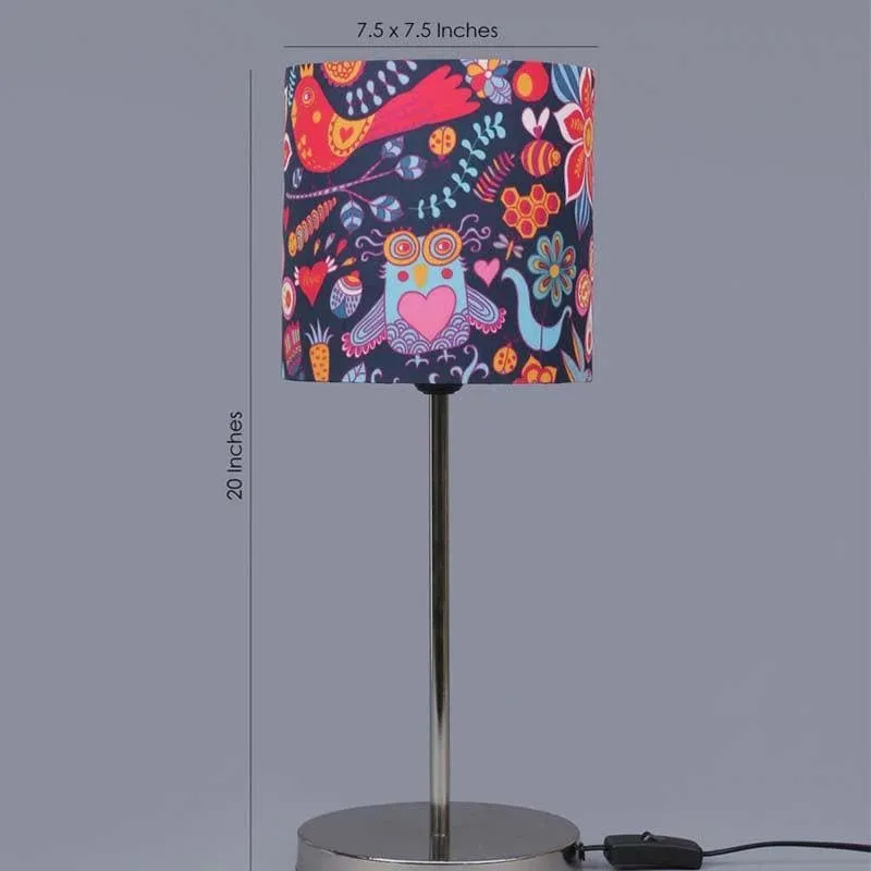 Birdie Went Quirkie Fabric Table Lamp - Multicolor media 4