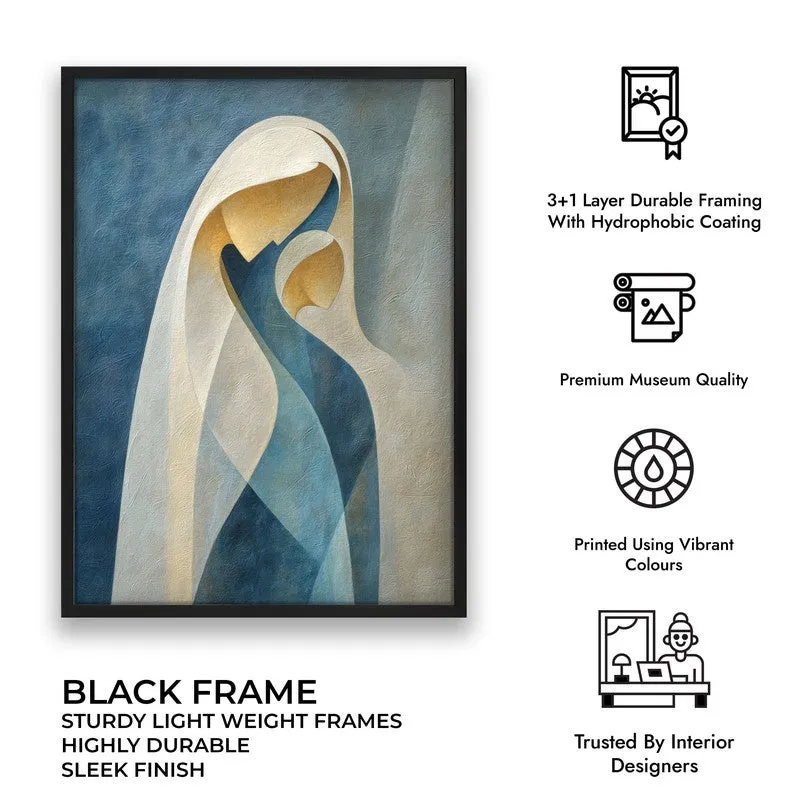 Madonna Of Gentle Grace Archival Paper Wall Painting With Black Frame media 7