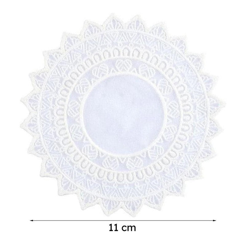 Embroidered French Star Doily - Set Of Four media 6