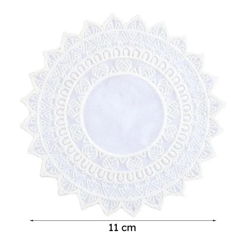 Embroidered French Star Doily - Set Of Four media 6