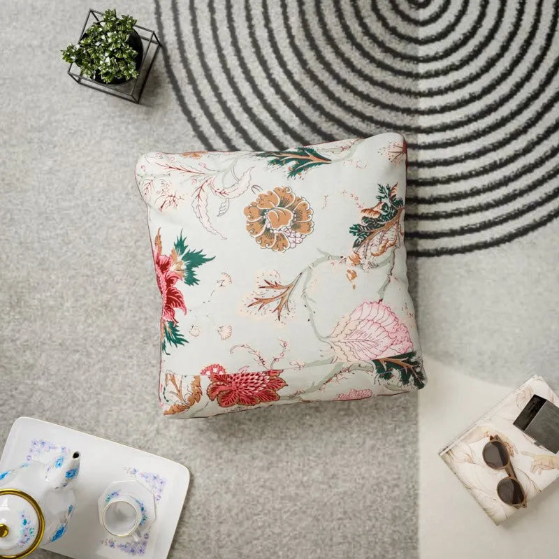 Floral Serenity Cotton Cushion Covers - Set Of Three media 3