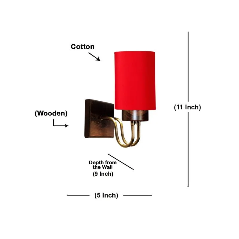 Gilded Arch Cotton Wall Lamp - Red media 7