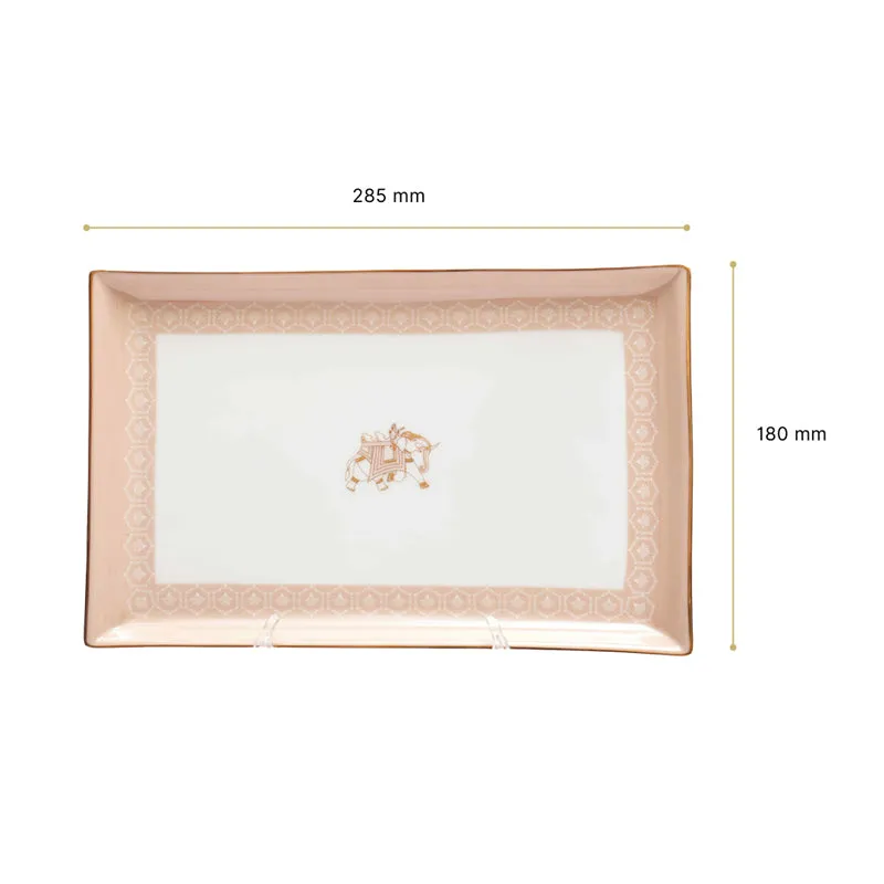 Gilded Legacy Tableware Porcelain Platter - Peach media 6