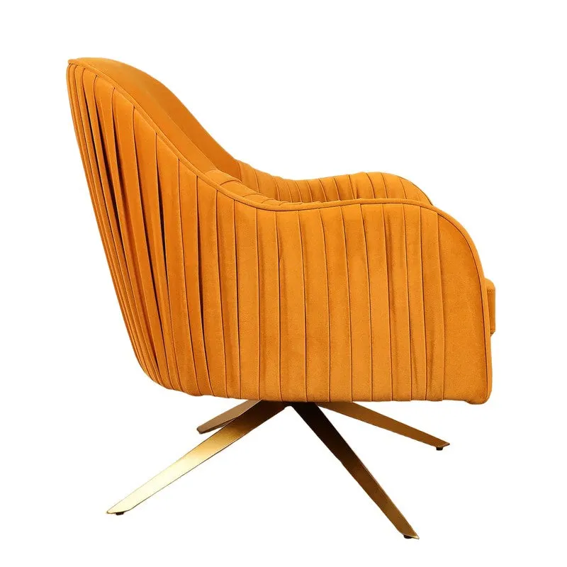 Vyntra Neem Wood Accent Chair - Yellow media 7