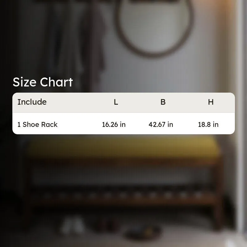 Tread Mango Wood Shoe Rack - Yellow media 9