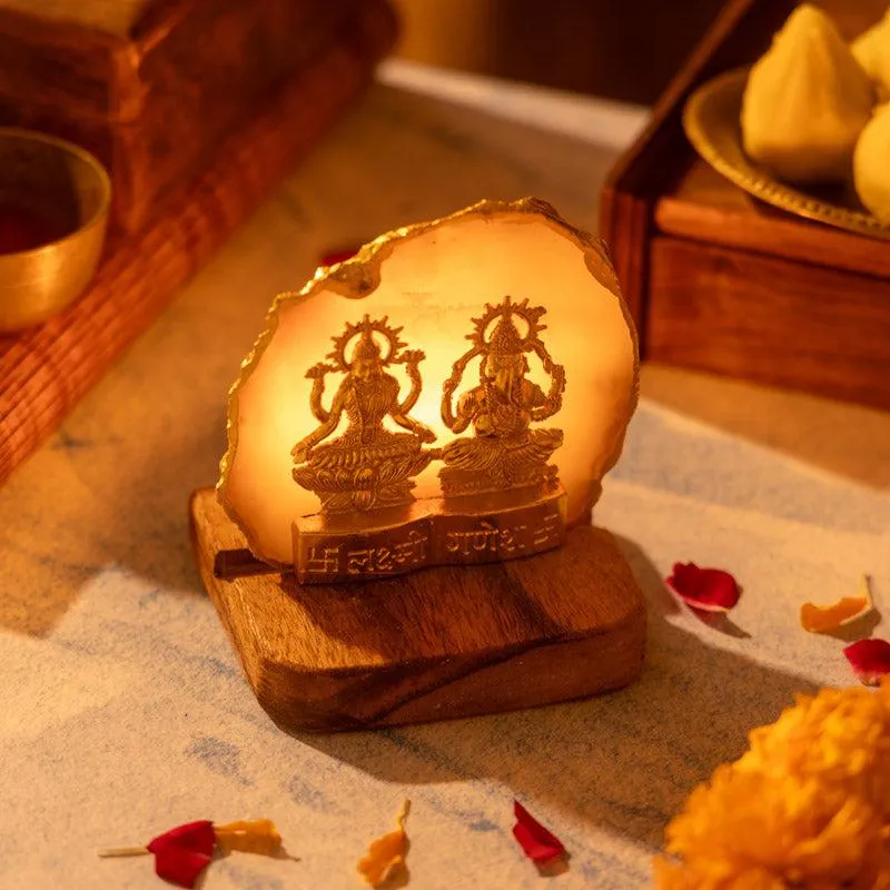 Divine Laxmi Ganesha Agate Festive Gift Box - White media 3