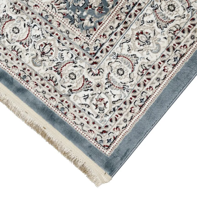 Kashira Art Silk Carpet - Light Blue media 5