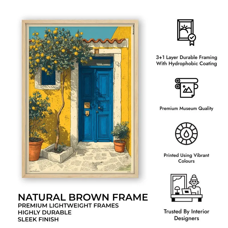 Garden House Canvas Wall Painting - Brown Frame media 10