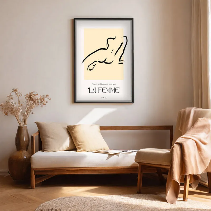 Soft Recline Canvas Wall Painting With Black Frame media 1