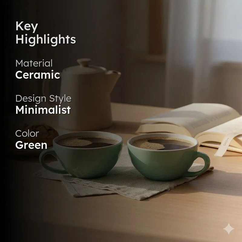 Zen Ceramic Tea Cup (240 mL Each) - Set Of Two media 2