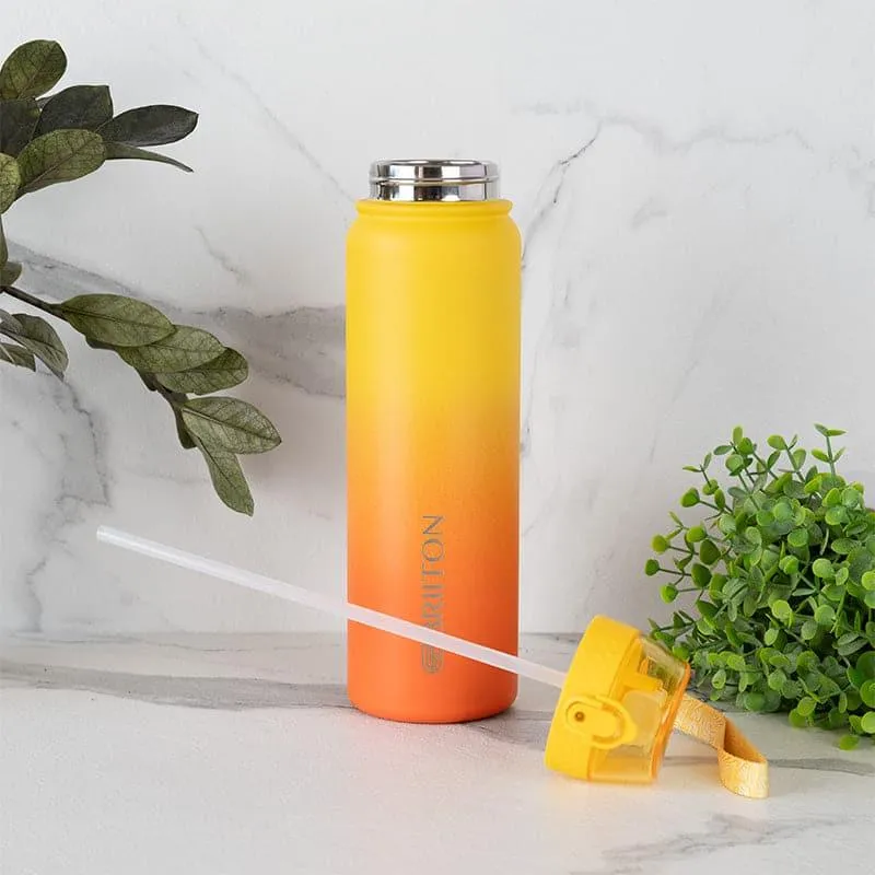 Hydrona Hot & Cold Thermos Water Bottle (Yellow & Orange) - 1000 mL media 3