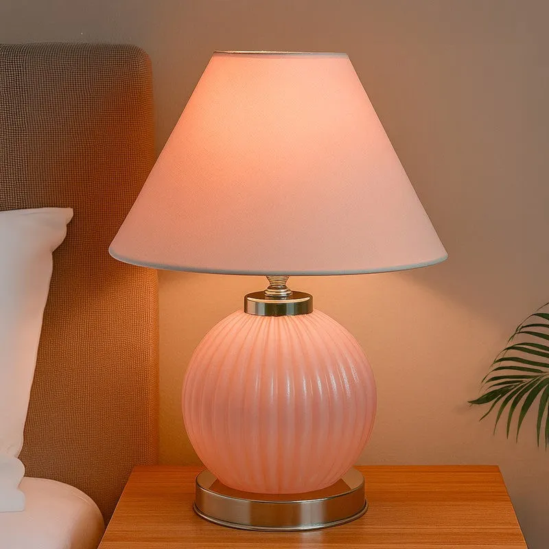Glacera Glow Glass Table Lamp - Pink media 1