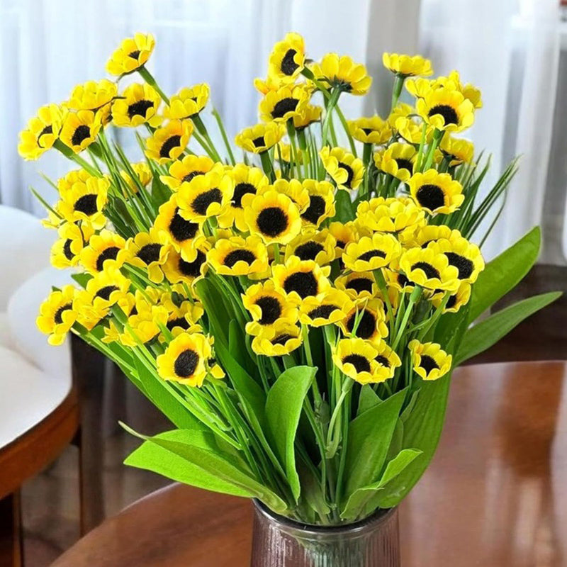 Vibrant Mini Artificial Sunflower (Yellow) - Set Of Two media 3