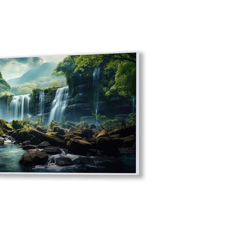 Hidden Forest Falls Canvas Wall Painting With Frame media 6