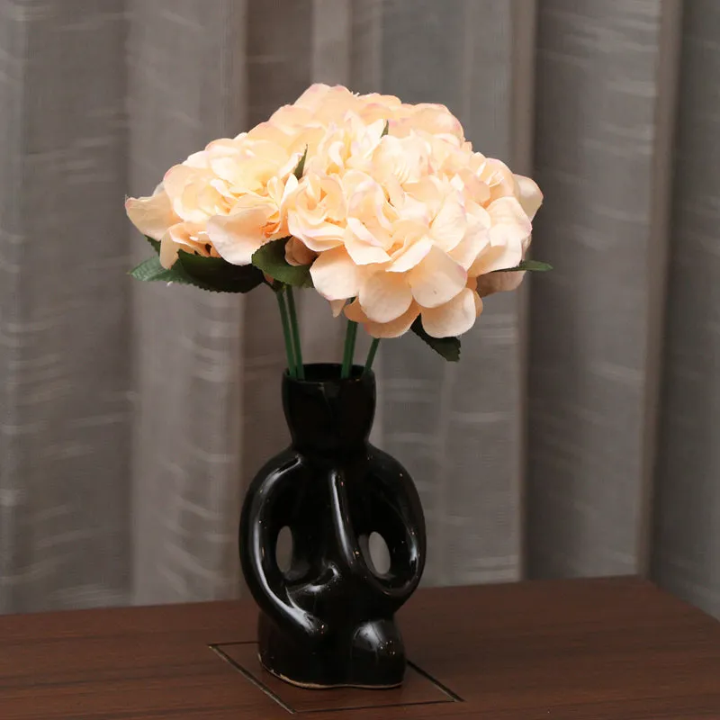 Fiora Artificial Hydrangea (Peach)  Set of Two media 1