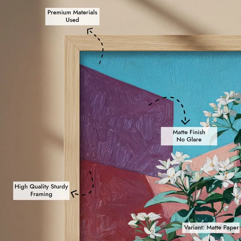 Leafora Canvas Wall Painting With Brown Frame media 9